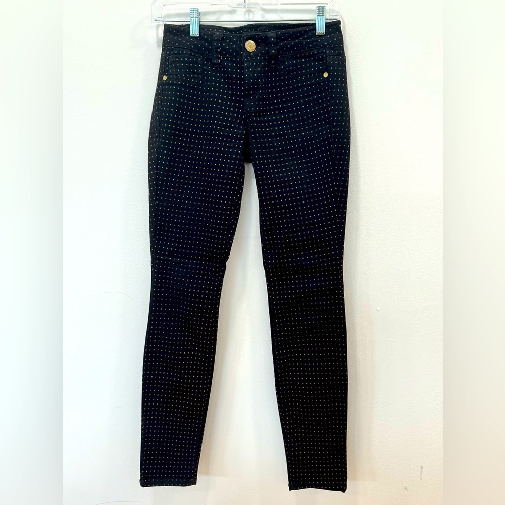 Sacred Virtue Black Jegging with Tiny Gold Stars